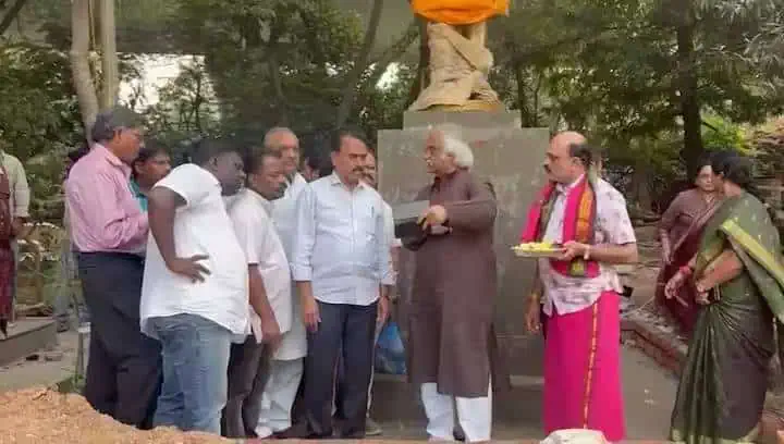 Controversy Erupts Over SPB Statue at Ravindra Bharathi