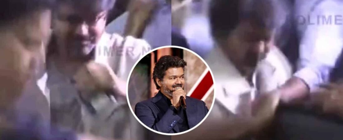 Video: Thalapathy Vijay Mobbed by Fans, Falls at Chennai Airport